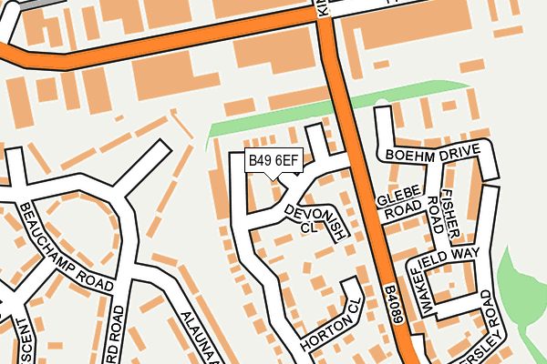 B49 6EF map - OS OpenMap – Local (Ordnance Survey)