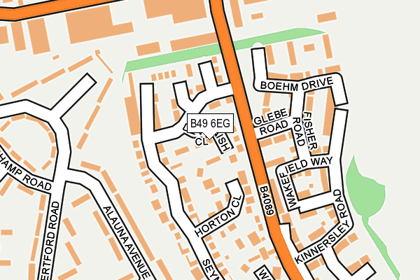 B49 6EG map - OS OpenMap – Local (Ordnance Survey)