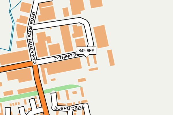 B49 6ES map - OS OpenMap – Local (Ordnance Survey)