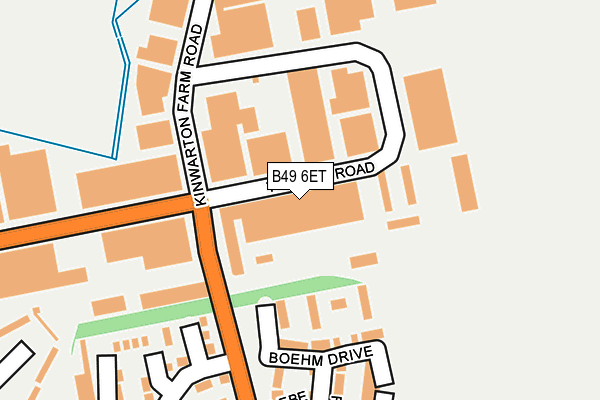 B49 6ET map - OS OpenMap – Local (Ordnance Survey)