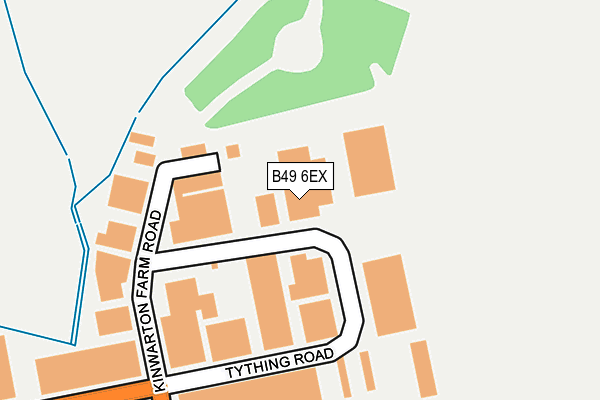 B49 6EX map - OS OpenMap – Local (Ordnance Survey)