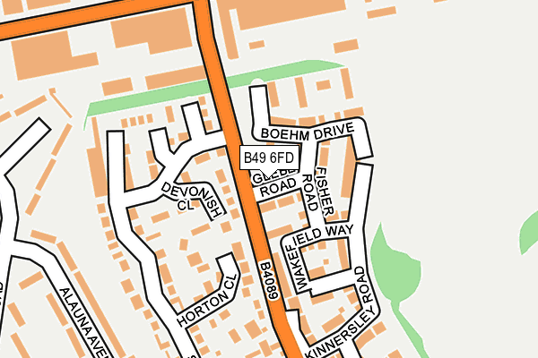 B49 6FD map - OS OpenMap – Local (Ordnance Survey)