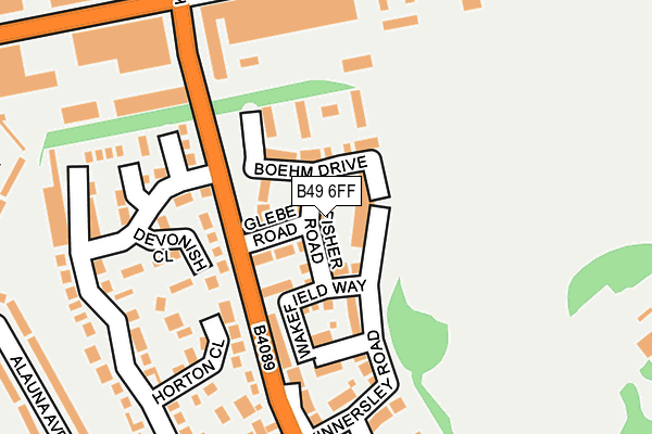 B49 6FF map - OS OpenMap – Local (Ordnance Survey)