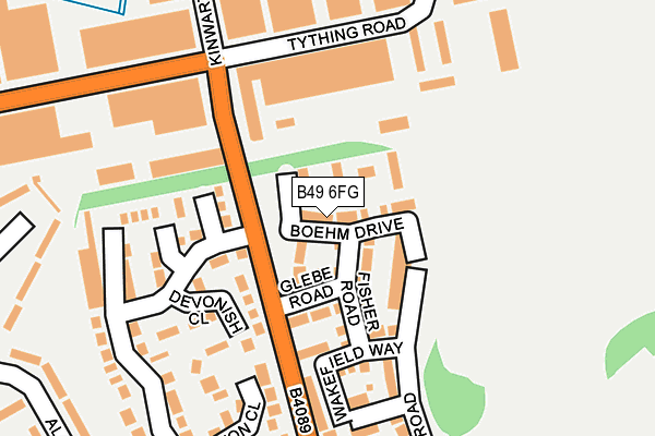 B49 6FG map - OS OpenMap – Local (Ordnance Survey)