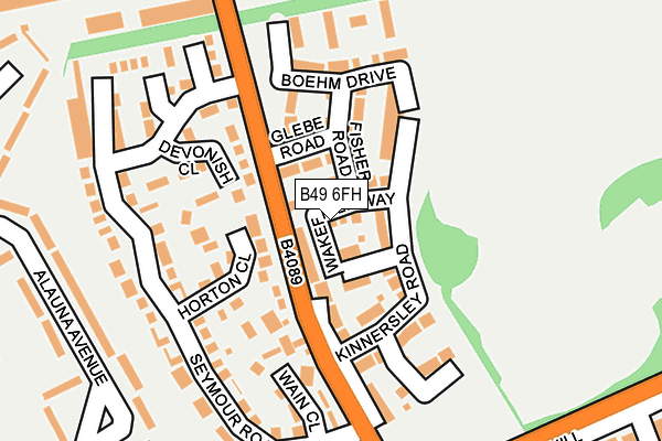 B49 6FH map - OS OpenMap – Local (Ordnance Survey)