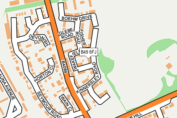 B49 6FJ map - OS OpenMap – Local (Ordnance Survey)