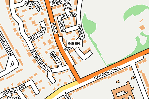 B49 6FL map - OS OpenMap – Local (Ordnance Survey)