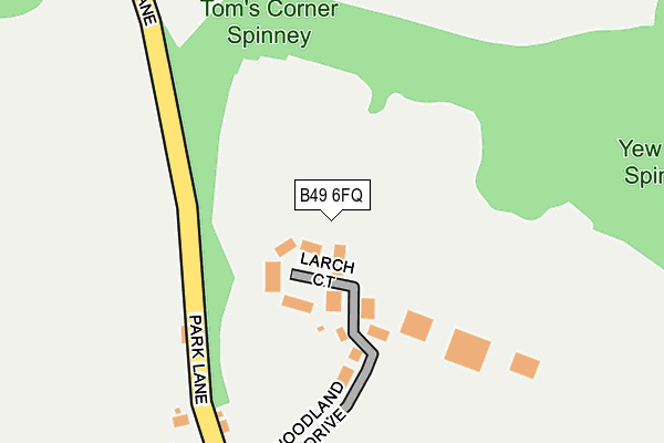 B49 6FQ map - OS OpenMap – Local (Ordnance Survey)