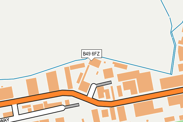 B49 6FZ map - OS OpenMap – Local (Ordnance Survey)