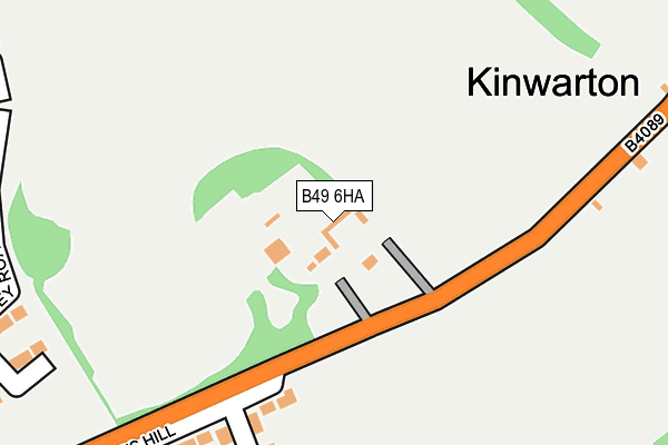 B49 6HA map - OS OpenMap – Local (Ordnance Survey)