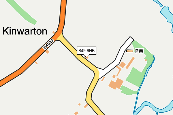 B49 6HB map - OS OpenMap – Local (Ordnance Survey)