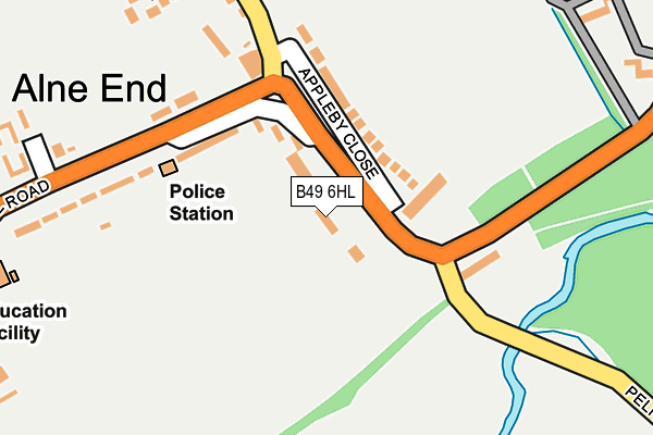 B49 6HL map - OS OpenMap – Local (Ordnance Survey)