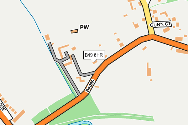 B49 6HR map - OS OpenMap – Local (Ordnance Survey)