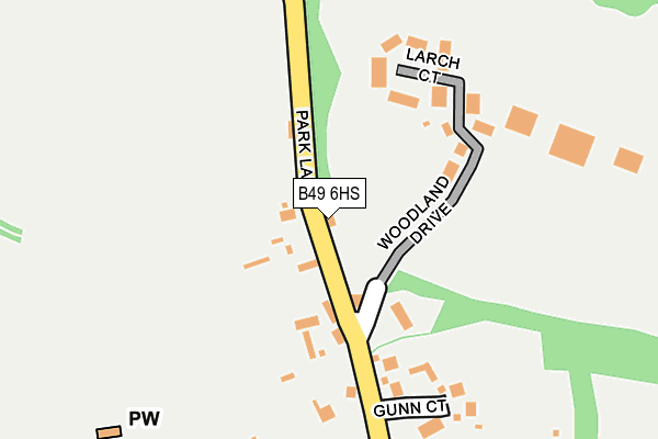 B49 6HS map - OS OpenMap – Local (Ordnance Survey)