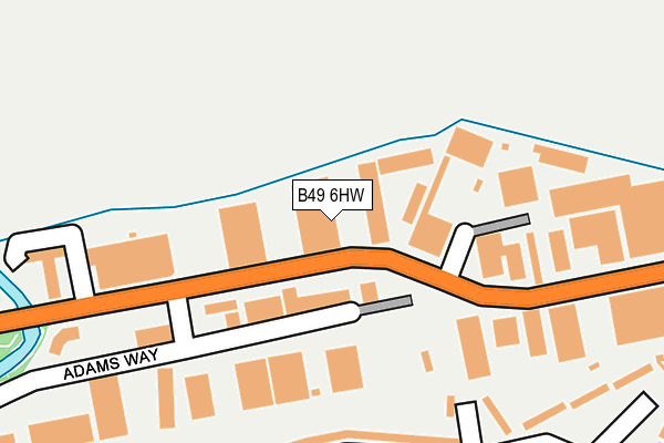 B49 6HW map - OS OpenMap – Local (Ordnance Survey)