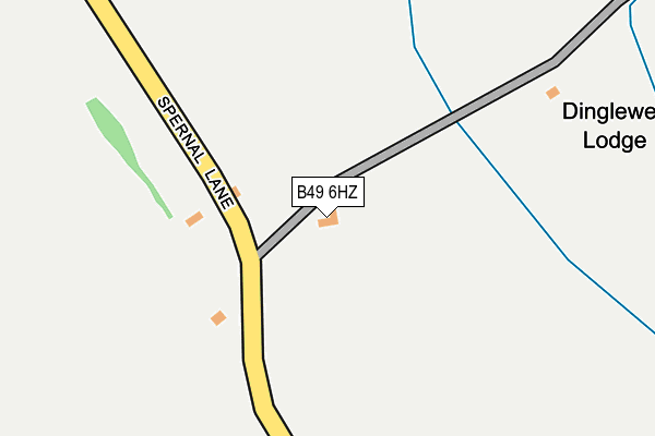 B49 6HZ map - OS OpenMap – Local (Ordnance Survey)