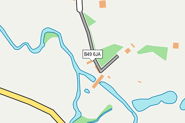 B49 6JA map - OS OpenMap – Local (Ordnance Survey)