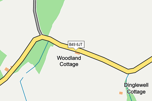 B49 6JT map - OS OpenMap – Local (Ordnance Survey)