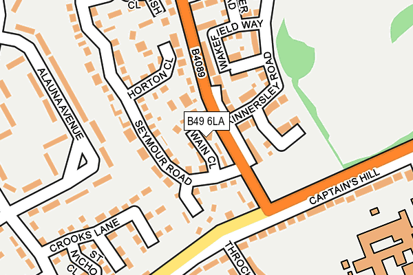 B49 6LA map - OS OpenMap – Local (Ordnance Survey)