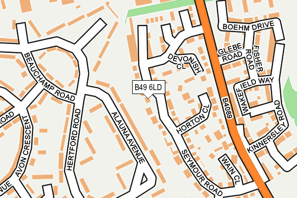 B49 6LD map - OS OpenMap – Local (Ordnance Survey)