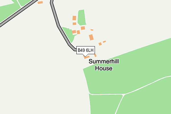 B49 6LH map - OS OpenMap – Local (Ordnance Survey)