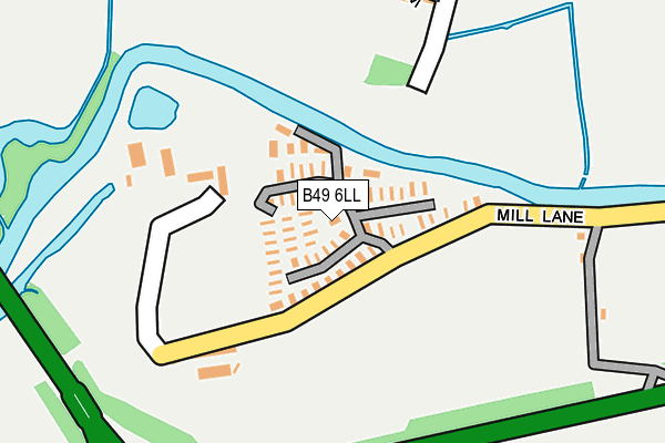 B49 6LL map - OS OpenMap – Local (Ordnance Survey)