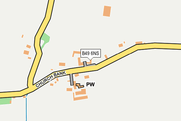 B49 6NS map - OS OpenMap – Local (Ordnance Survey)