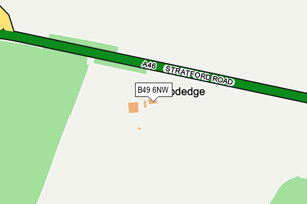 B49 6NW map - OS OpenMap – Local (Ordnance Survey)