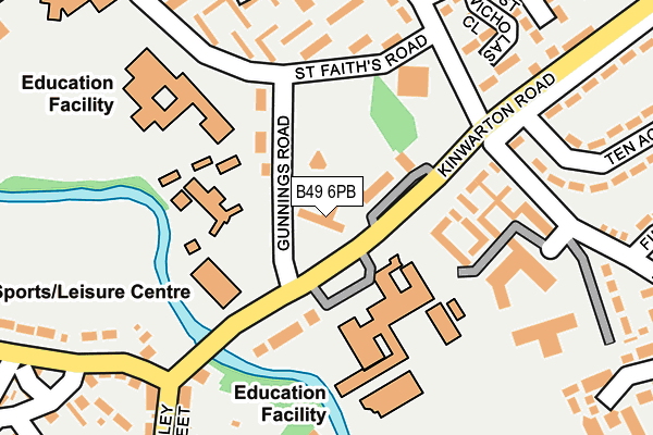 B49 6PB map - OS OpenMap – Local (Ordnance Survey)