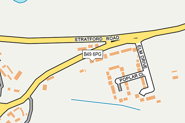 B49 6PG map - OS OpenMap – Local (Ordnance Survey)