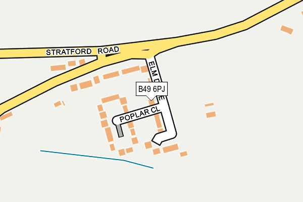 B49 6PJ map - OS OpenMap – Local (Ordnance Survey)