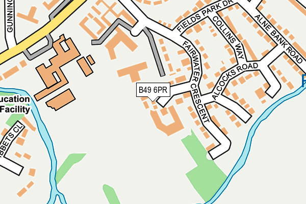 B49 6PR map - OS OpenMap – Local (Ordnance Survey)