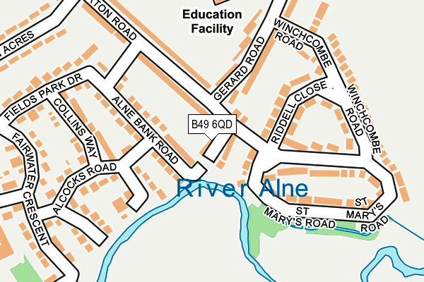 B49 6QD map - OS OpenMap – Local (Ordnance Survey)