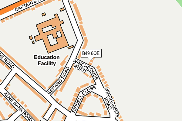 B49 6QE map - OS OpenMap – Local (Ordnance Survey)