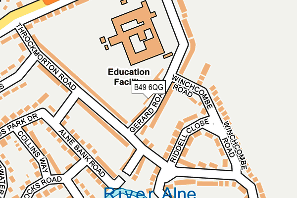 B49 6QG map - OS OpenMap – Local (Ordnance Survey)