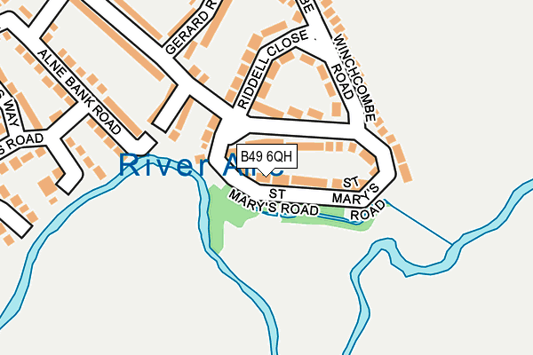 B49 6QH map - OS OpenMap – Local (Ordnance Survey)