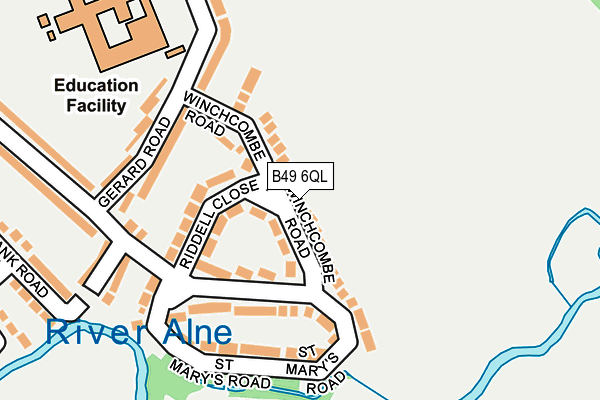 B49 6QL map - OS OpenMap – Local (Ordnance Survey)
