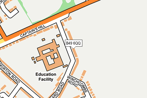 B49 6QQ map - OS OpenMap – Local (Ordnance Survey)