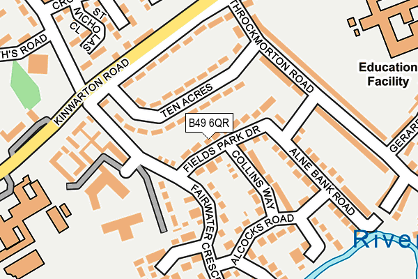 B49 6QR map - OS OpenMap – Local (Ordnance Survey)