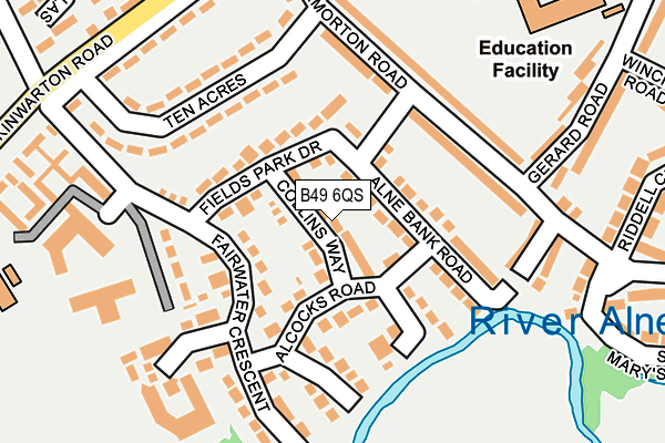 B49 6QS map - OS OpenMap – Local (Ordnance Survey)