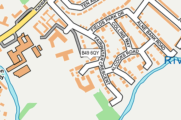 B49 6QY map - OS OpenMap – Local (Ordnance Survey)