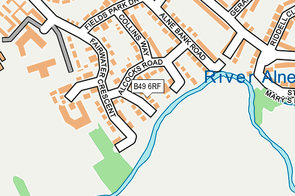B49 6RF map - OS OpenMap – Local (Ordnance Survey)