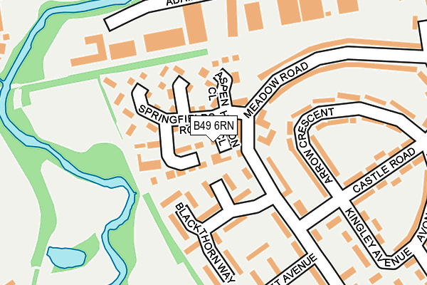B49 6RN map - OS OpenMap – Local (Ordnance Survey)