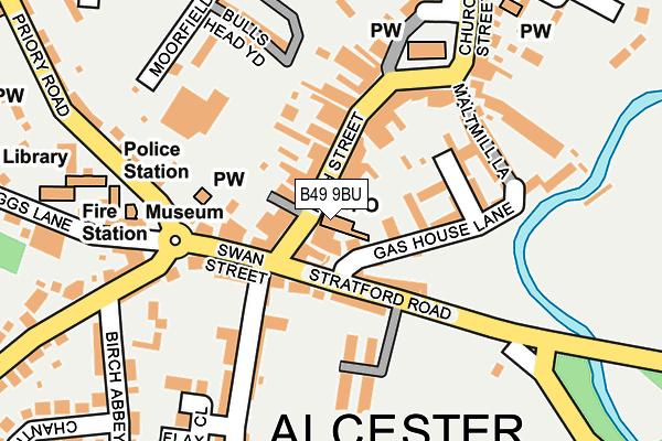 B49 9BU map - OS OpenMap – Local (Ordnance Survey)