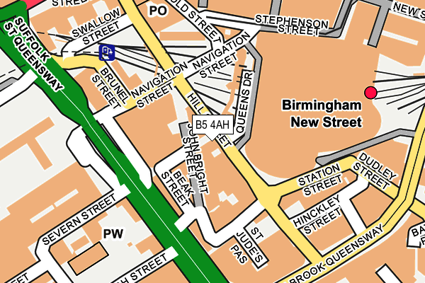 B5 4AH map - OS OpenMap – Local (Ordnance Survey)