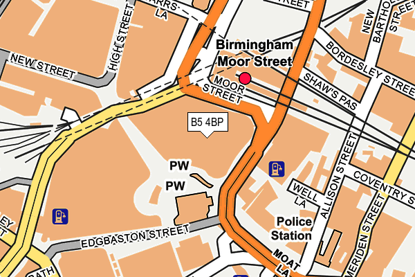 B5 4BP map - OS OpenMap – Local (Ordnance Survey)