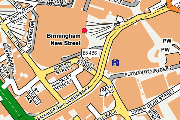 B5 4BS map - OS OpenMap – Local (Ordnance Survey)