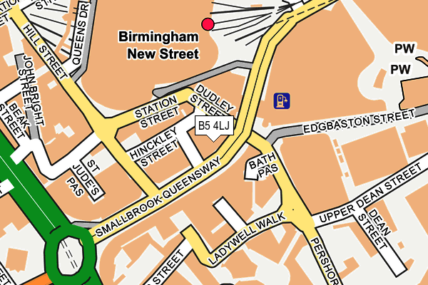 B5 4LJ map - OS OpenMap – Local (Ordnance Survey)