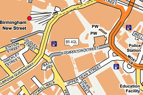 B5 4QL map - OS OpenMap – Local (Ordnance Survey)