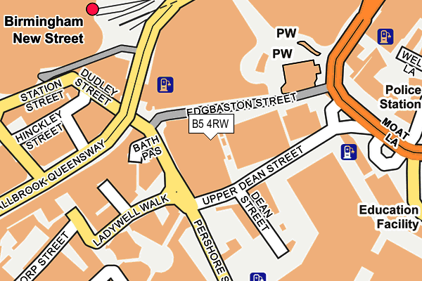 B5 4RW map - OS OpenMap – Local (Ordnance Survey)